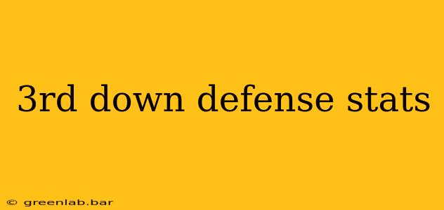 3rd down defense stats