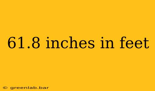 61.8 inches in feet