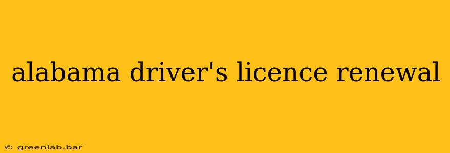 alabama driver's licence renewal