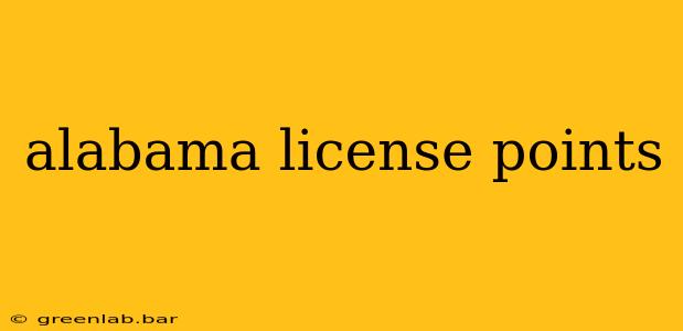 alabama license points