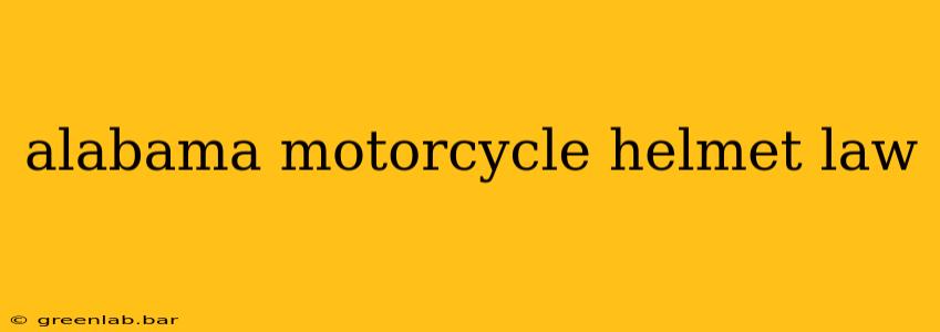 alabama motorcycle helmet law