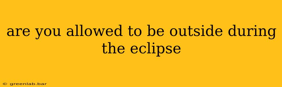 are you allowed to be outside during the eclipse