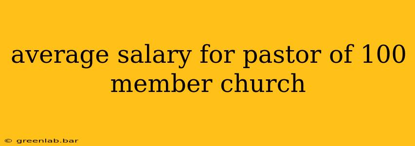 average salary for pastor of 100 member church