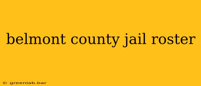 belmont county jail roster