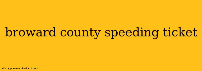 broward county speeding ticket