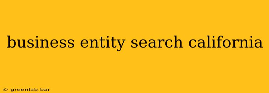 business entity search california