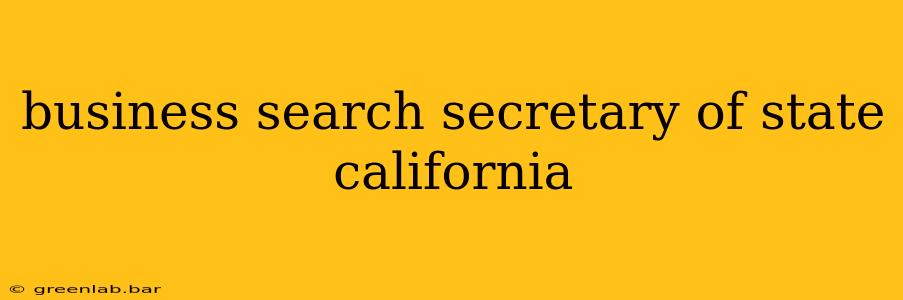 business search secretary of state california