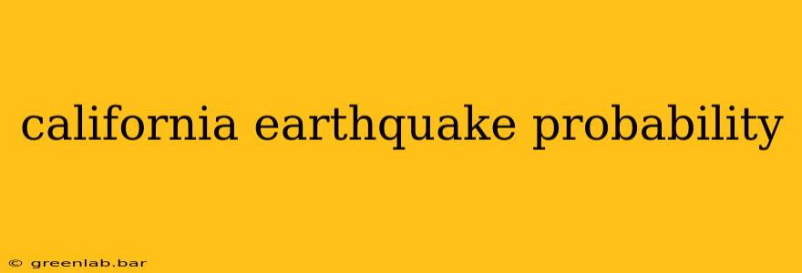 california earthquake probability