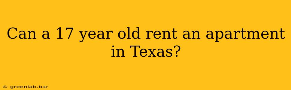 Can a 17 year old rent an apartment in Texas?