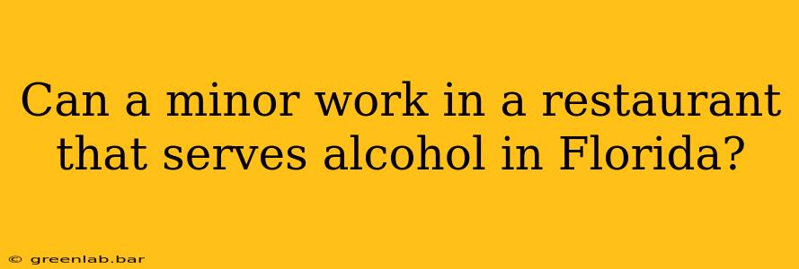 Can a minor work in a restaurant that serves alcohol in Florida?