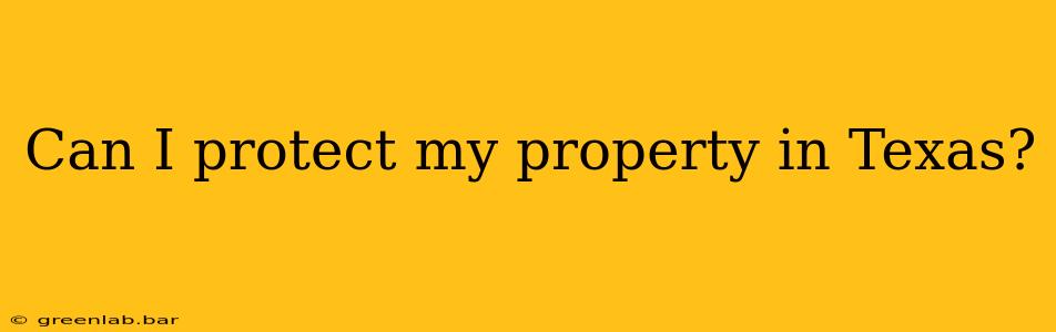 Can I protect my property in Texas?