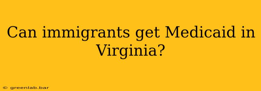 Can immigrants get Medicaid in Virginia?