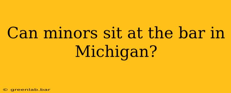 Can minors sit at the bar in Michigan?