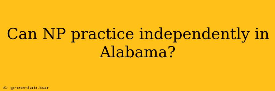 Can NP practice independently in Alabama?