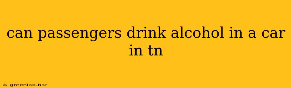 can passengers drink alcohol in a car in tn