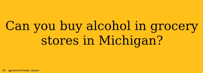 Can you buy alcohol in grocery stores in Michigan?