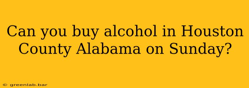 Can you buy alcohol in Houston County Alabama on Sunday?