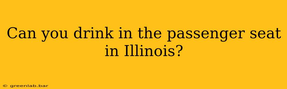 Can you drink in the passenger seat in Illinois?