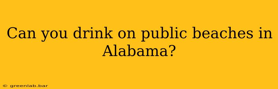 Can you drink on public beaches in Alabama?