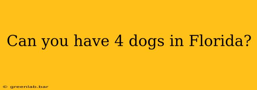 Can you have 4 dogs in Florida?