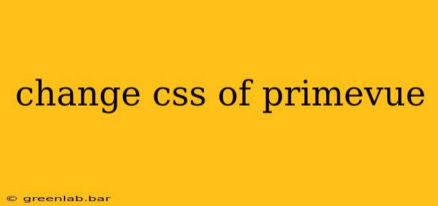 change css of primevue