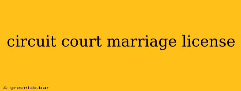 circuit court marriage license