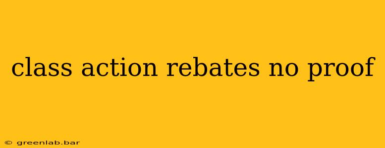 class action rebates no proof