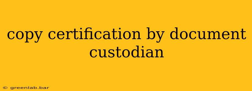 copy certification by document custodian