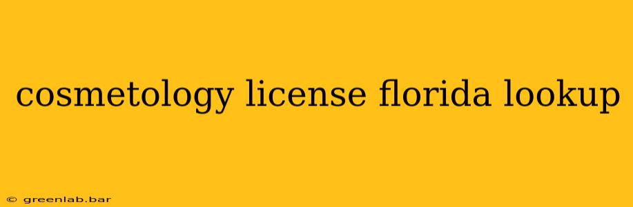 cosmetology license florida lookup