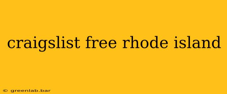 craigslist free rhode island