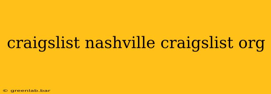 craigslist nashville craigslist org