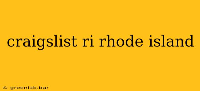 craigslist ri rhode island