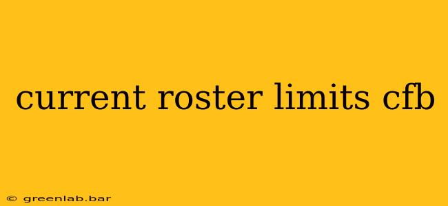 current roster limits cfb