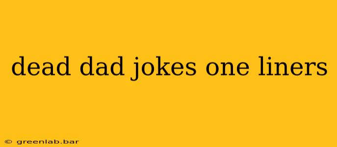 dead dad jokes one liners