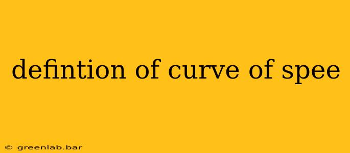 defintion of curve of spee