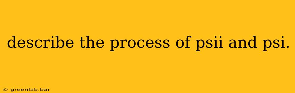 describe the process of psii and psi.