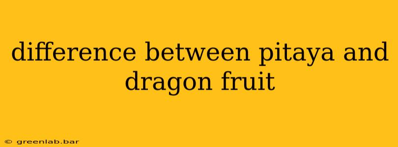 difference between pitaya and dragon fruit