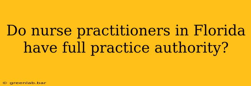 Do nurse practitioners in Florida have full practice authority?