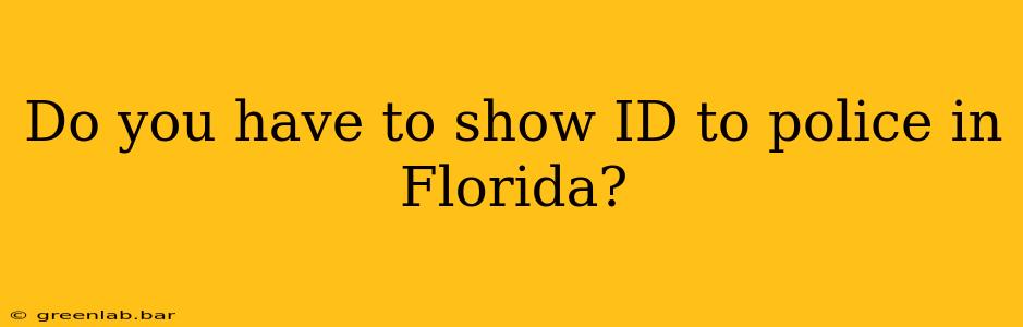 Do you have to show ID to police in Florida?