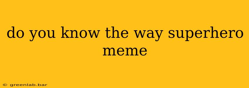 do you know the way superhero meme