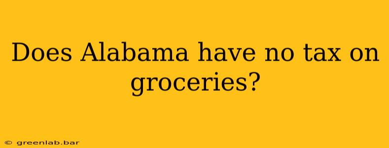 Does Alabama have no tax on groceries?