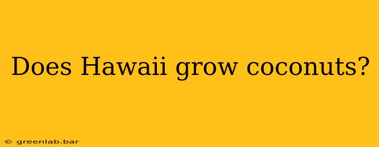 Does Hawaii grow coconuts?