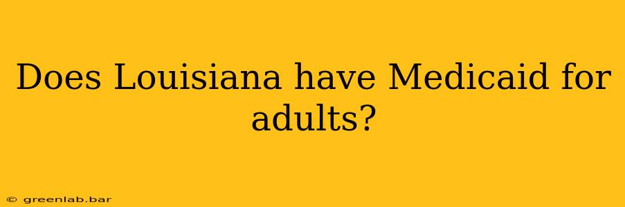 Does Louisiana have Medicaid for adults?