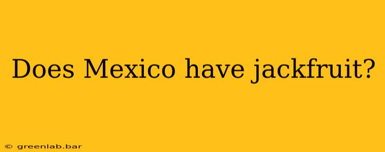 Does Mexico have jackfruit?