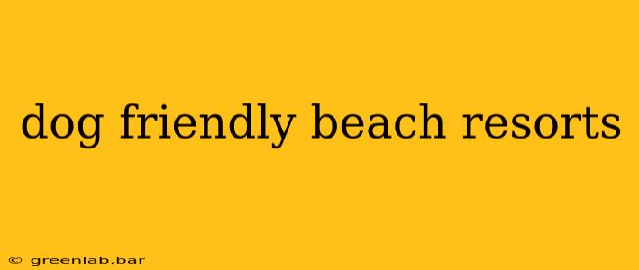 dog friendly beach resorts