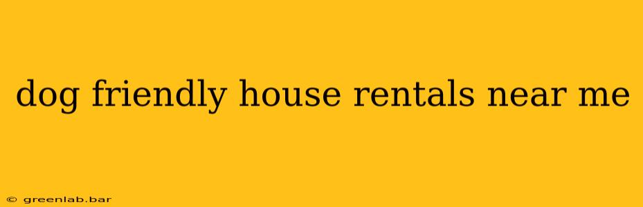 dog friendly house rentals near me