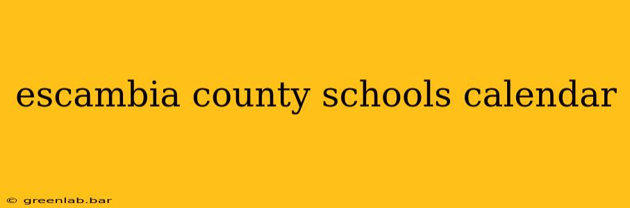 escambia county schools calendar