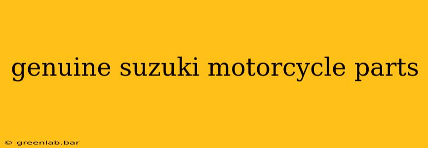 genuine suzuki motorcycle parts