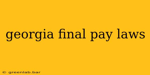 georgia final pay laws