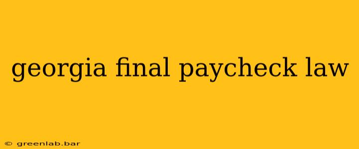 georgia final paycheck law